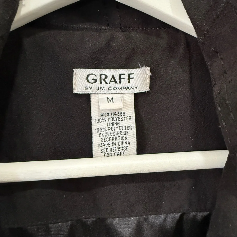 Graff Southwestern Style Black Vest with Colorful Embroidery Size M - Picture 6 of 17